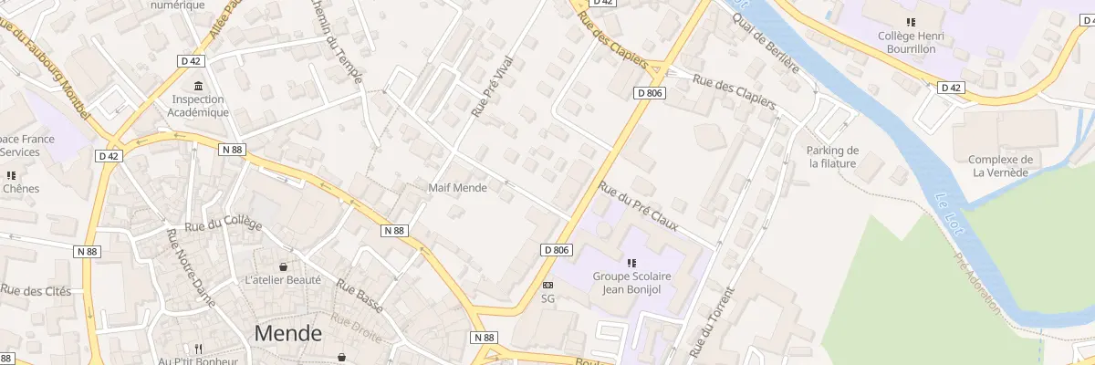 Plan du 4 Rue du Pré Vival à Mende
