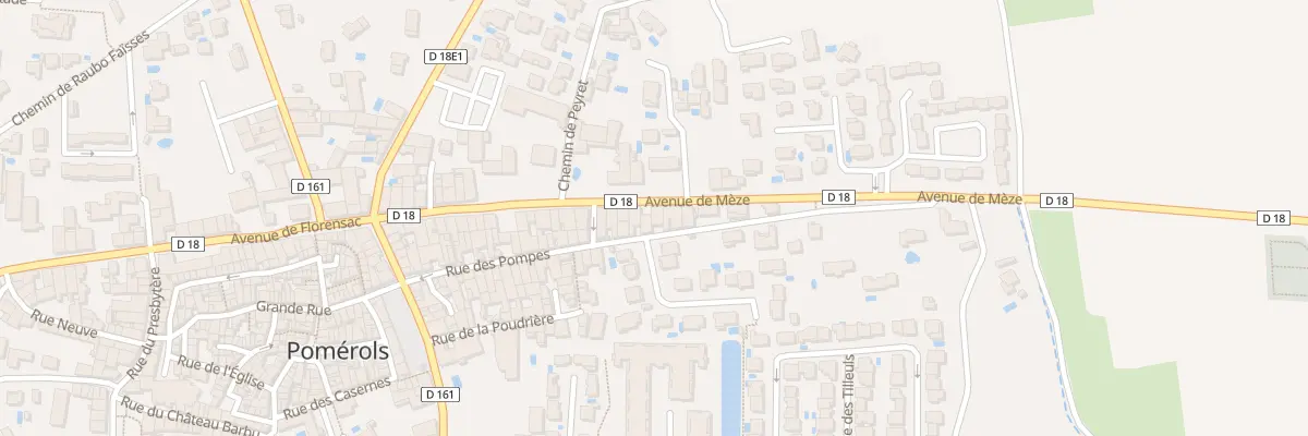 Plan du 40 Av de Mèze à Pomérols