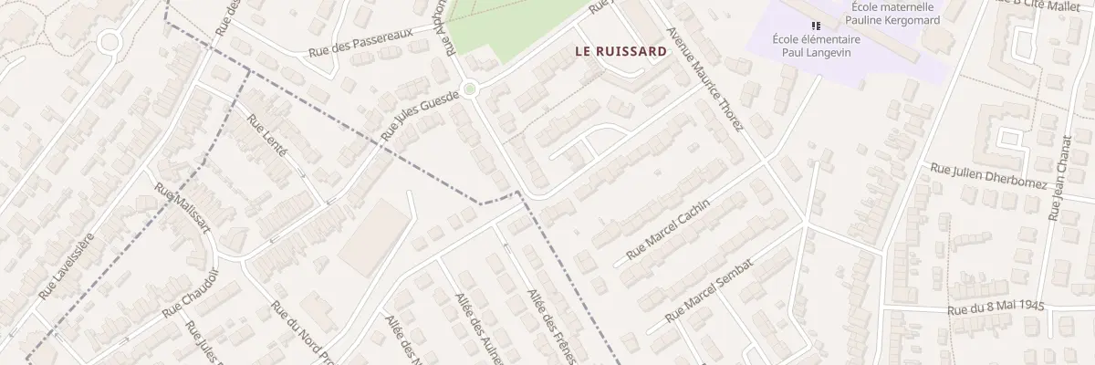 Plan du 25 Rue Paul Vaillant-Couturier à Beuvrages