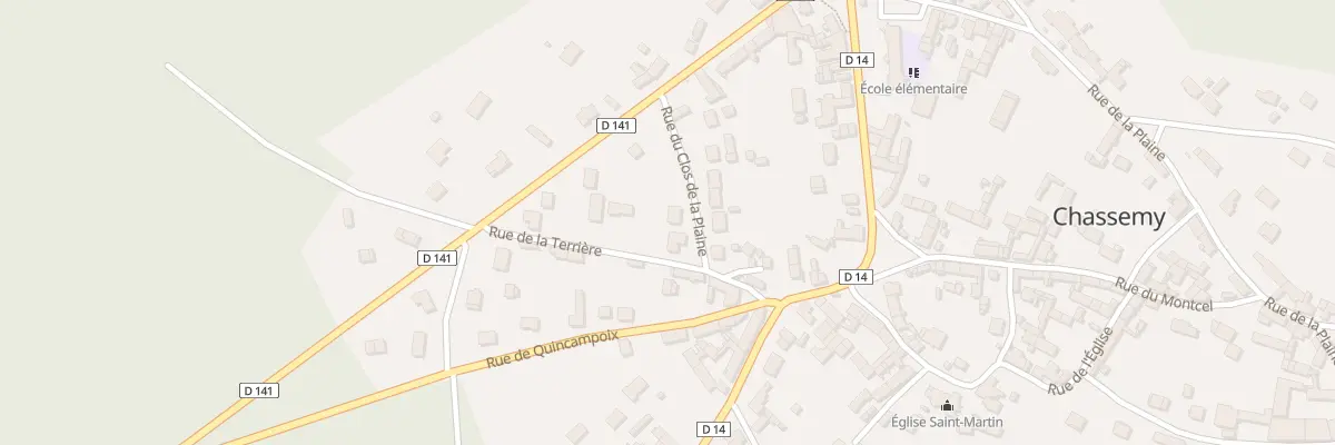 Plan du 10 Rue du Clos de la Plaine à Chassemy