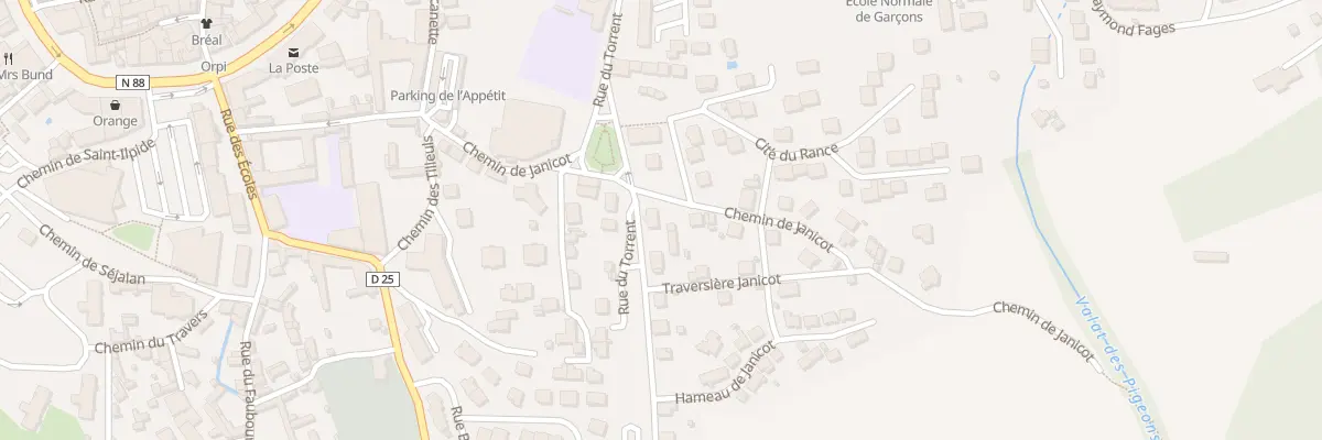 Plan du 12 Che de Janicot à Mende