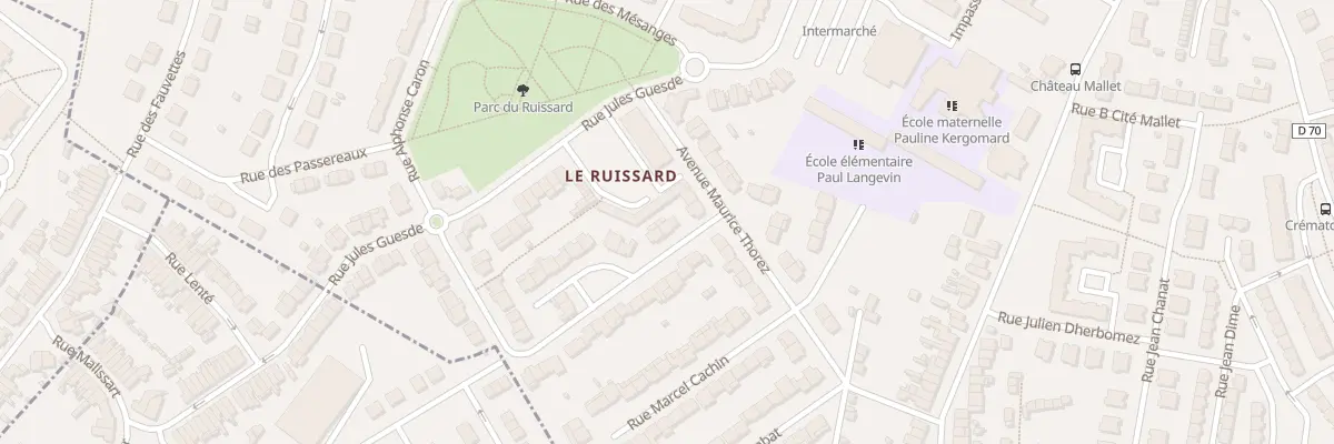 Plan du 1 Rue Paul Vaillant-Couturier à Beuvrages