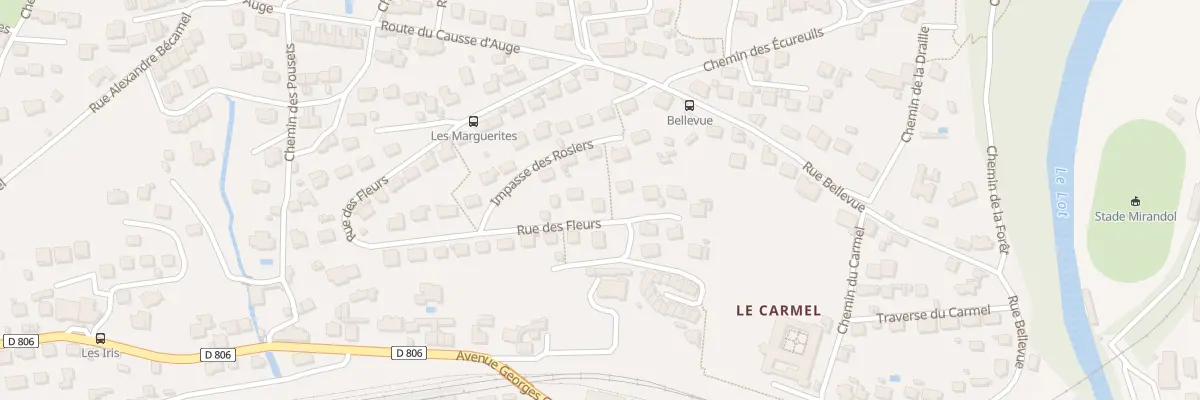 Plan du 20 Rue des Fleurs à Mende