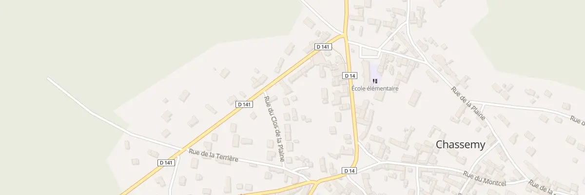 Plan du 1 Rue du Clos de la Plaine à Chassemy