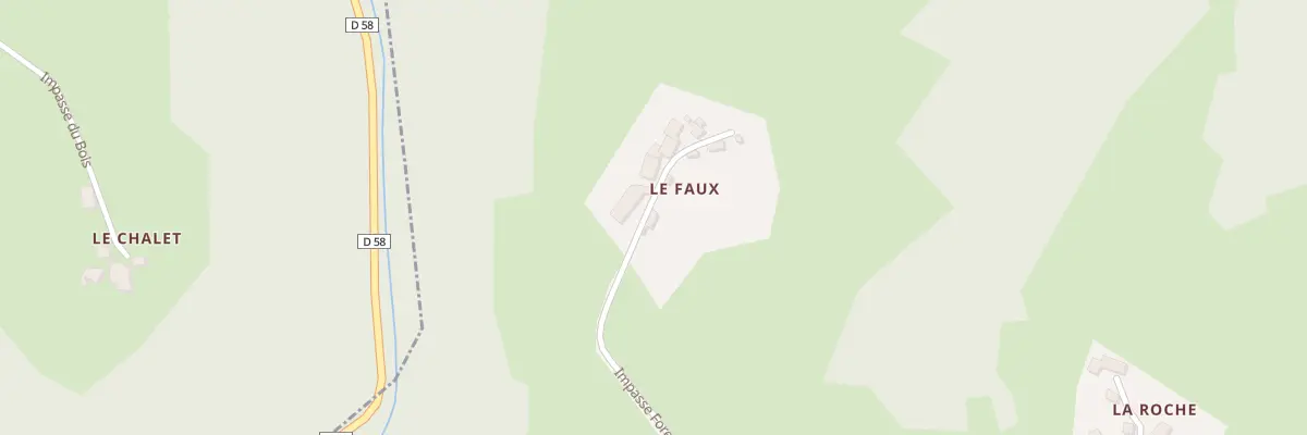 Plan du 5216 Le Faux à Saint-Flour-l’Étang