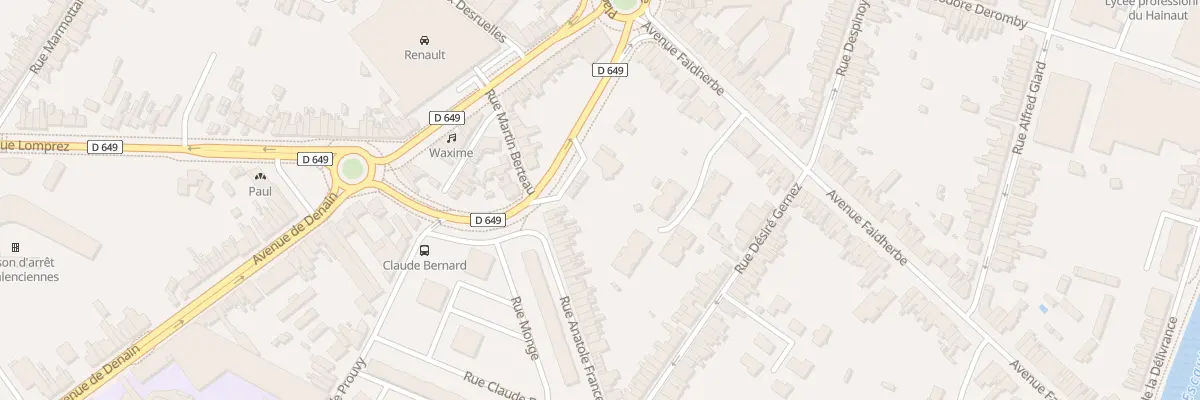 Plan du 54 Rue Anatole France à Valenciennes