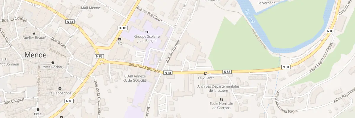 Plan du 15 Rue du Torrent à Mende