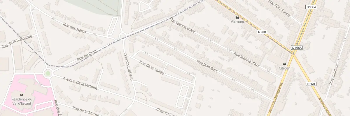 Plan du 109 Rue Jean Bart à Valenciennes
