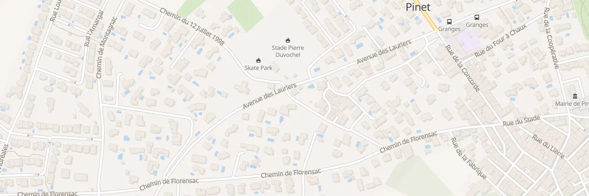 Plan du 14 Che de Roubie à Pinet