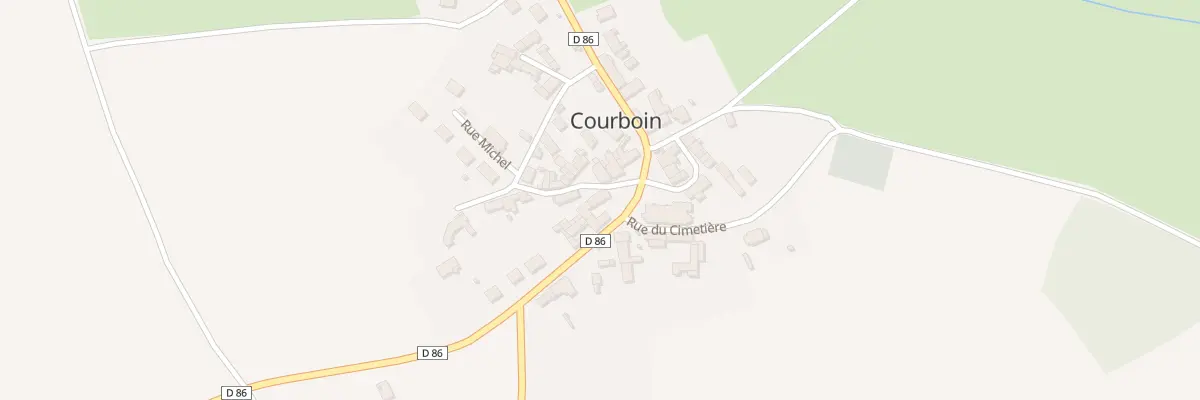 Plan du 2 Pl de l’Eglise à Courboin
