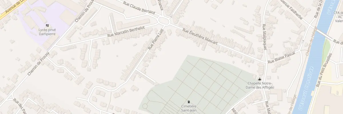 Plan du 15 Rue Pierre Loti à Valenciennes