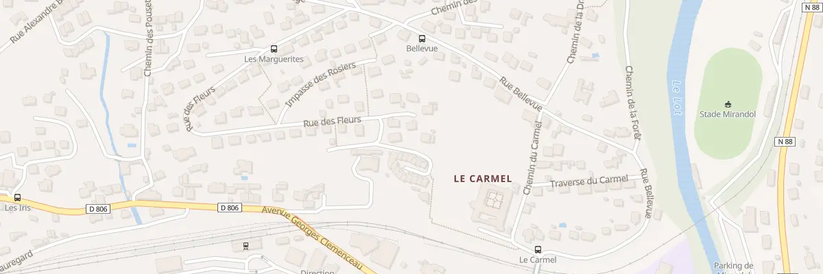 Plan du 8 Rue des Fleurs à Mende