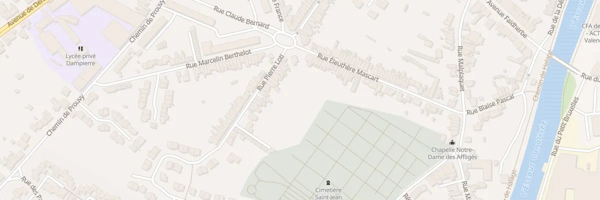 Plan du 11 Rue Pierre Loti à Valenciennes