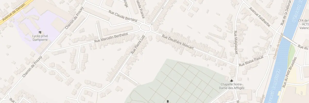 Plan du 3 Rue Pierre Loti à Valenciennes