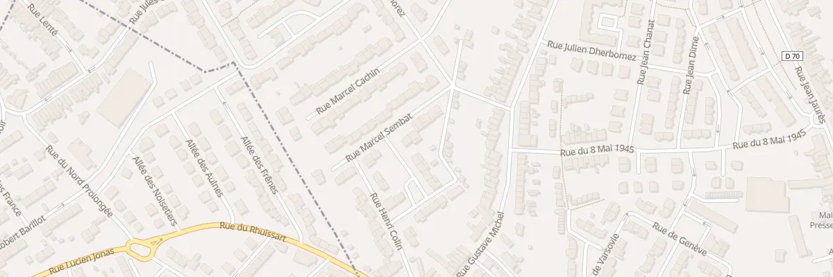 Plan du 8 Rue Marcel Sembat à Beuvrages