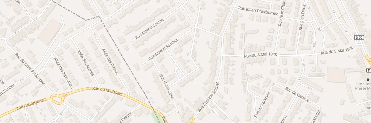 Plan du 14 Rue Marcel Sembat à Beuvrages