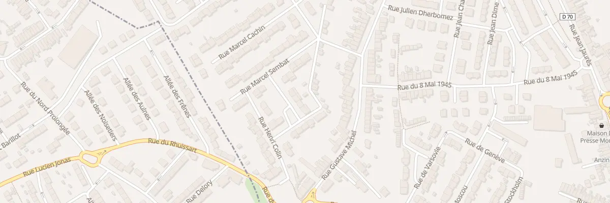 Plan du 16 Rue Marcel Sembat à Beuvrages