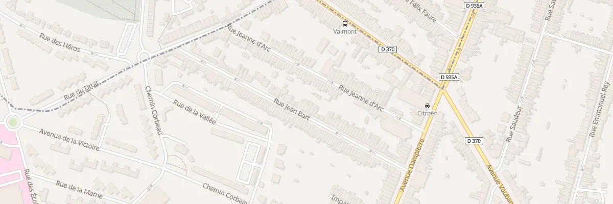 Plan du 52 Rue Jean Bart à Valenciennes
