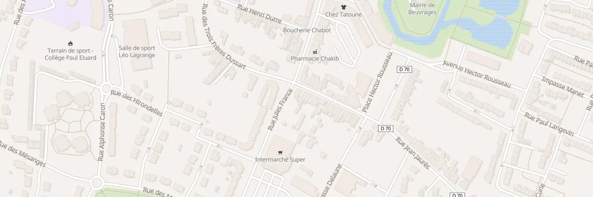 Plan du 7 Rue Jean Jaurès à Beuvrages