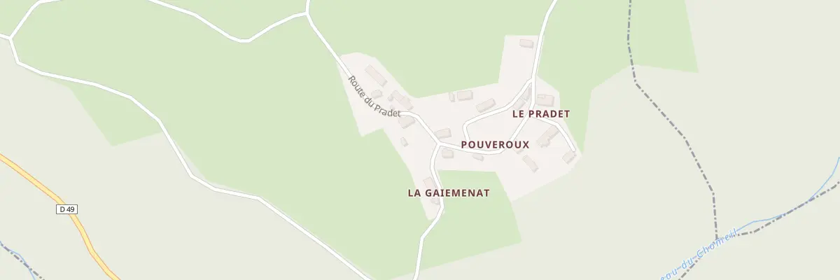 Plan du 5126 Pouveroux à Saint-Genès-la-Tourette