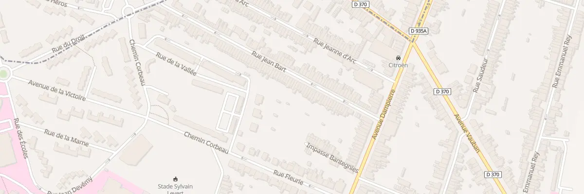 Plan du 43 Rue Jean Bart à Valenciennes
