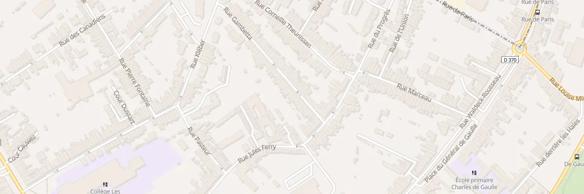 Plan du 24 Rue Gambetta à Anzin