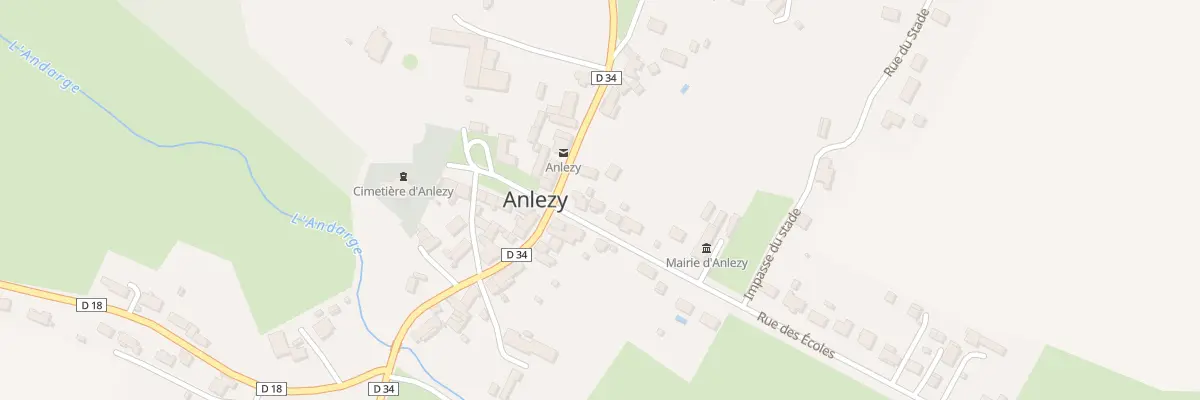 Plan du 2 Rue des Ecoles à Anlezy