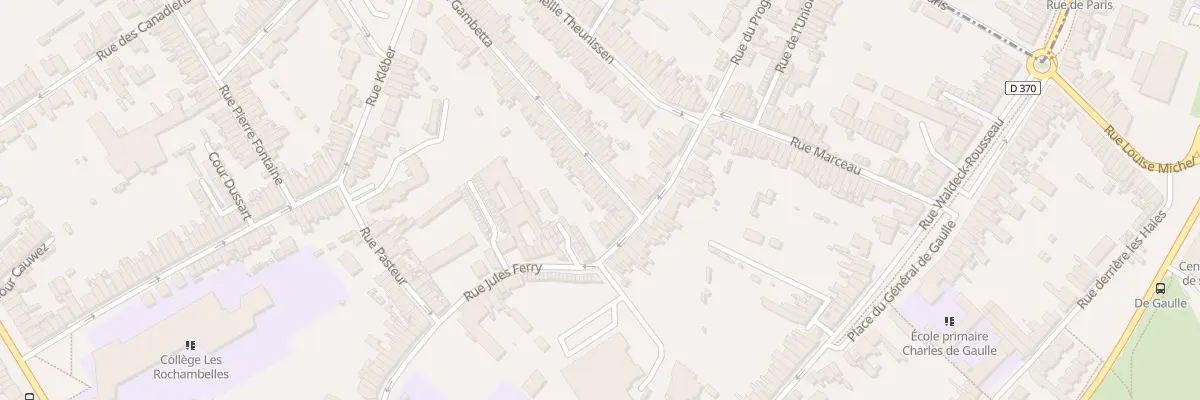 Plan du 8 Rue Gambetta à Anzin