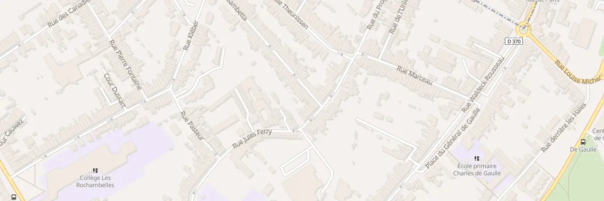Plan du 6 Rue Gambetta à Anzin