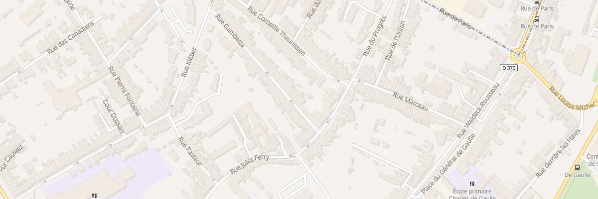 Plan du 7 Rue Gambetta à Anzin