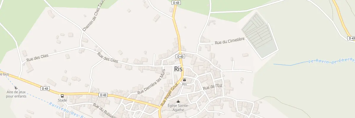 Plan du 1 Rue de Lachaux à Ris