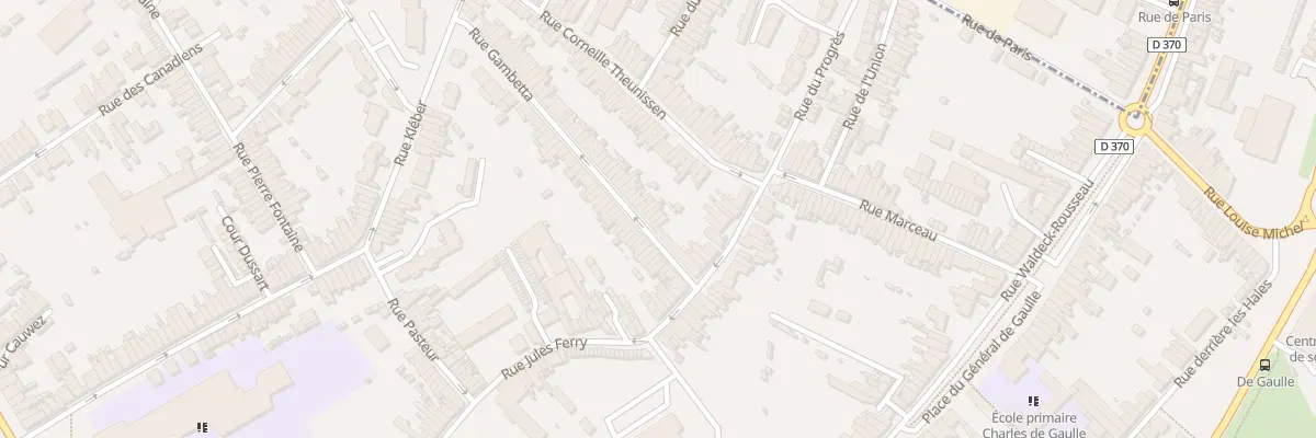 Plan du 5 Rue Gambetta à Anzin