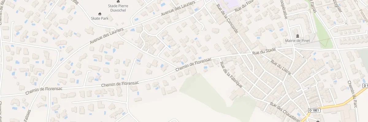 Plan du 20 Che de Florensac à Pinet