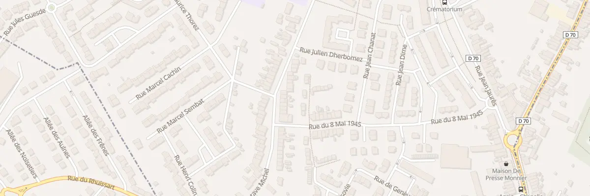 Plan du 70 Rue Gustave Michel à Beuvrages