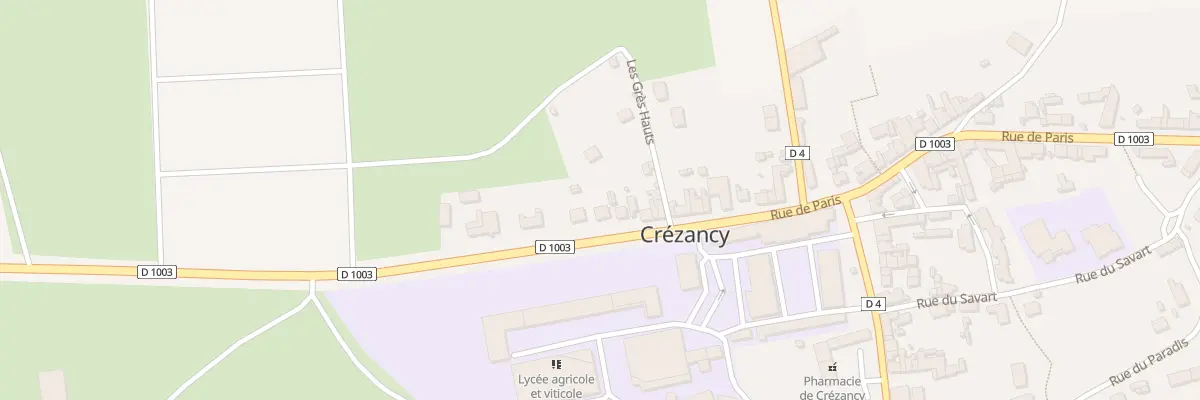 Plan du 72B Rue de Paris à Crézancy