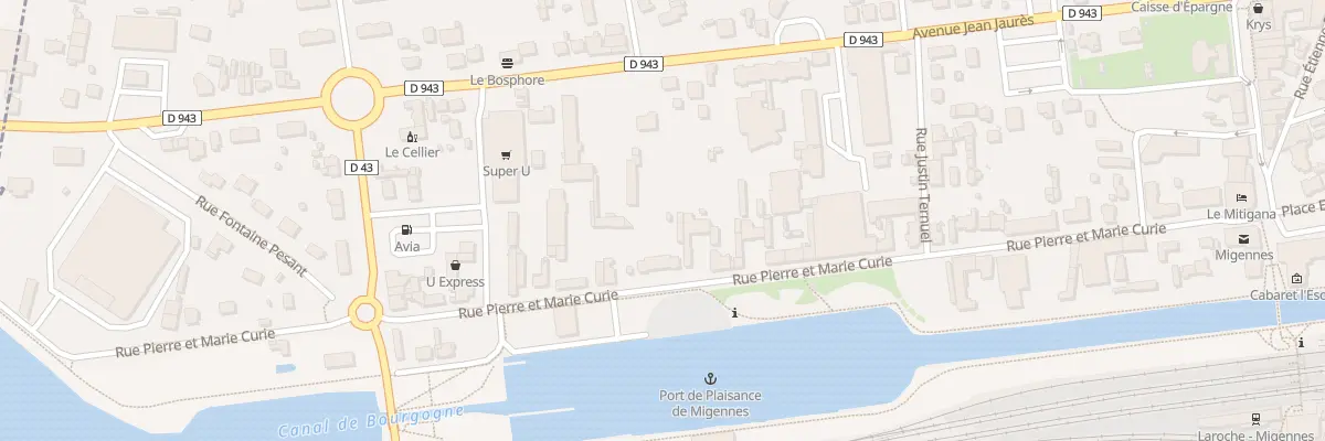 Plan du 44 Rue Pierre et Marie Curie à Migennes