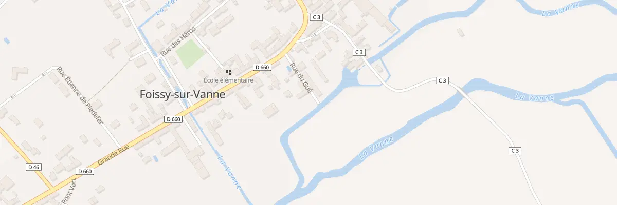 Plan du 1 Rue du Gué à Foissy-sur-Vanne