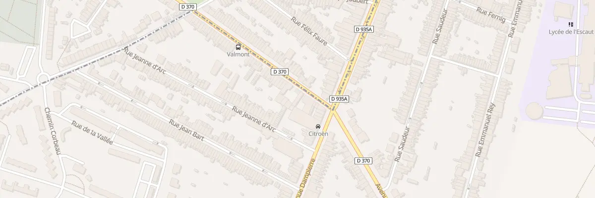 Plan du 6 Rue Constant Moyaux à Valenciennes