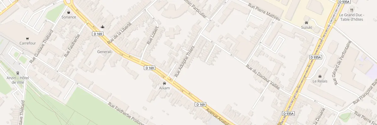 Plan du 6 Rue Thiers à Anzin