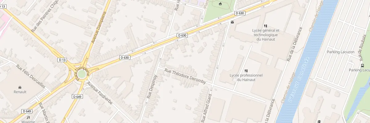 Plan du 14 Rue Théodore Deromby à Valenciennes