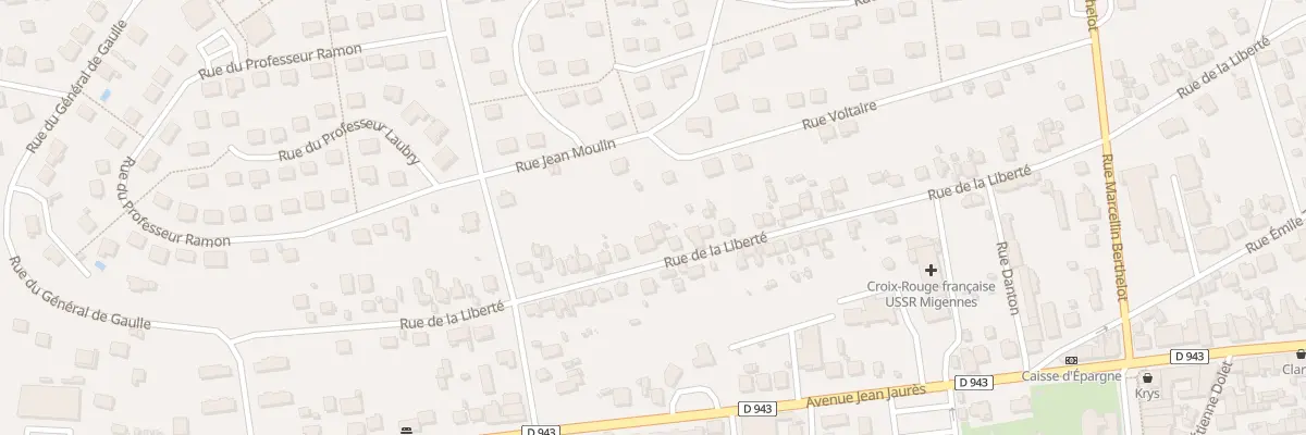 Plan du 92B Rue de la Liberté à Migennes