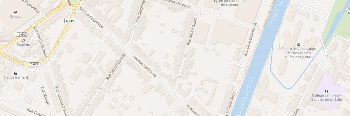 Plan du 15 Rue Alfred Giard à Valenciennes