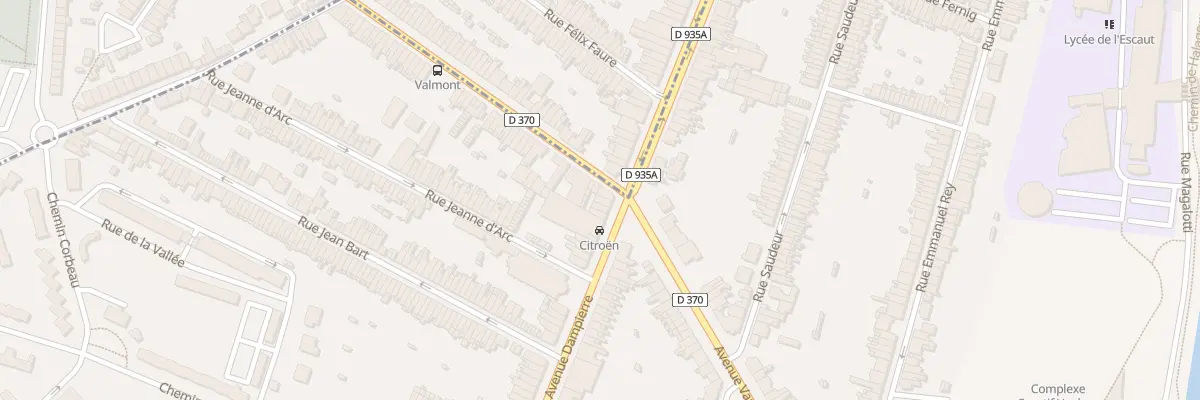 Plan du 93 Av Dampierre à Valenciennes
