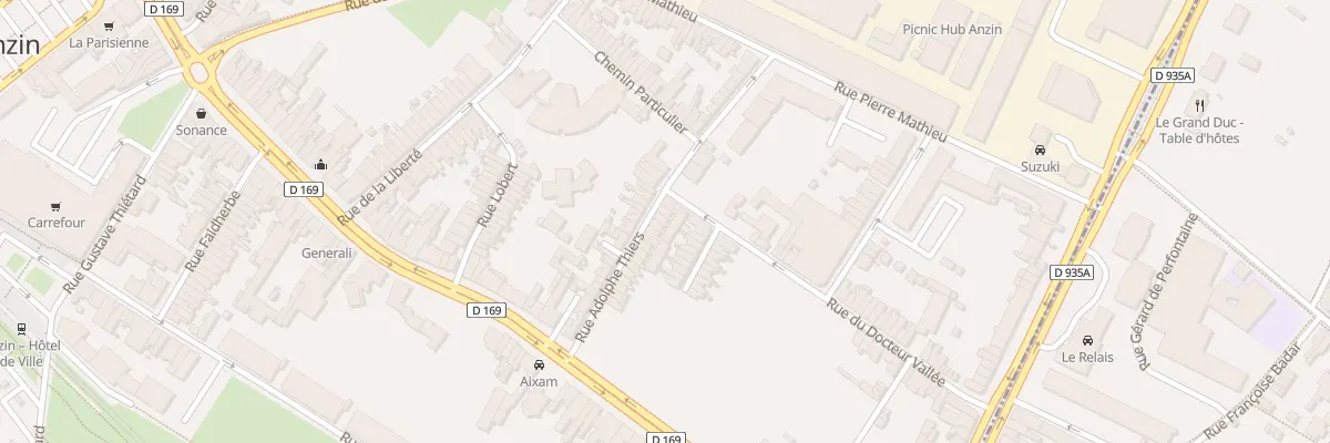 Plan du 26 Rue Thiers à Anzin