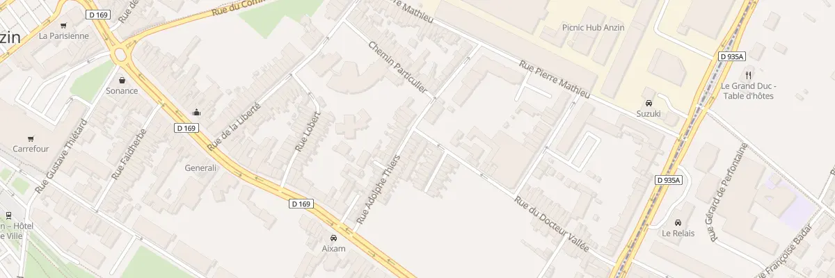 Plan du 30 Rue Thiers à Anzin