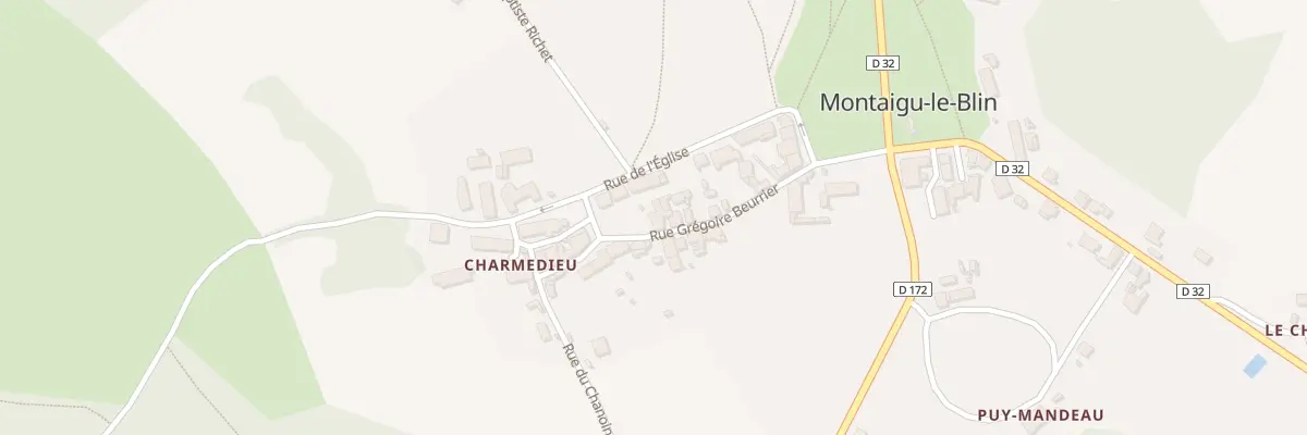 Plan du 12 Rue Grégoire Beurrier à Montaigu-le-Blin