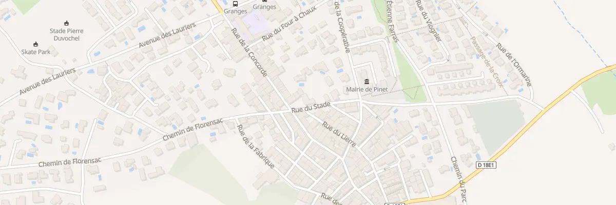 Plan du 1 Rue du Stade à Pinet