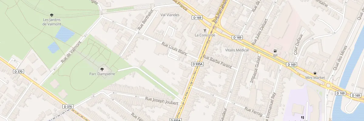 Plan du 2 Rue Louis Blanc à Anzin