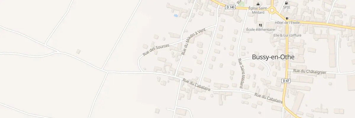 Plan du 9 Rue du Moulin à Vent à Bussy-en-Othe