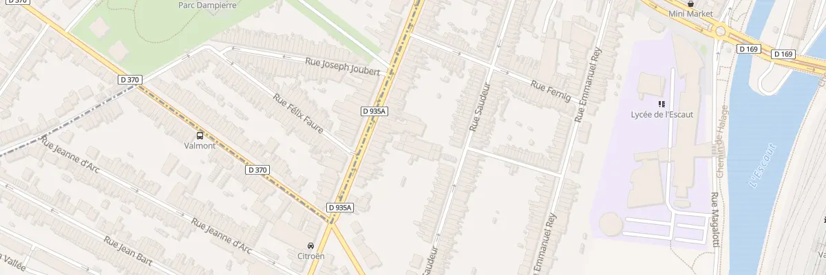Plan du 80D Rue Saudeur à Valenciennes